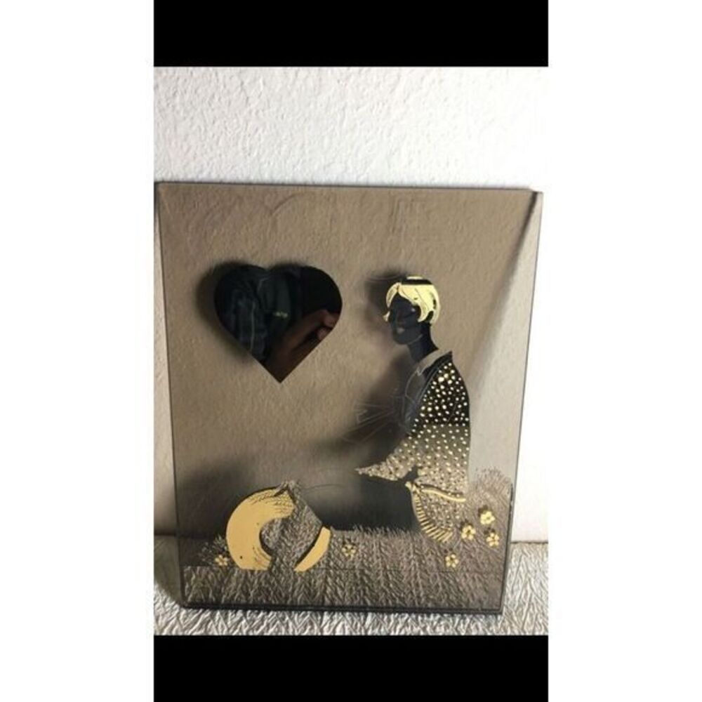 VINTAGE SCREEN PRINT GLASS VOGUE MAGAZINE